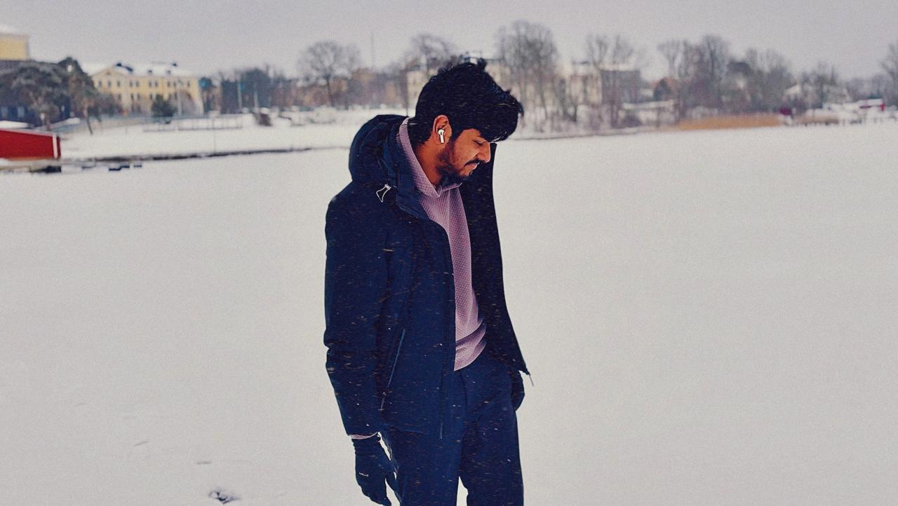Nikhil in the Swedish snow